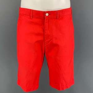COMME des GARCONS Red Cotton Zip Fly Shorts